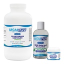 MSM 캡슐 250 조사, MSM 근육 & 합동 크림 2oz 및 유기 알로에 8oz를 가진 MSM 젤을 가진 KALA HEALTH MSMPure 시동기 뭉치
