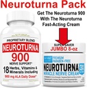 Nerve 기복 크림 8개 oz 플러스 Neuroturna Nerve 지원 900 mg ALA 지원