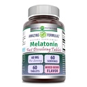 Amazing Formulas Melatonin Fast Dissolve Supplement | 60 Mg per 서빙 | 60 Tablets | Non-GMO | 글루텐 프리 | 미국