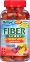 Phillips' Fiber Good Gummies Plus 에너지 지원 섬유 보충 (80-Count Bottle)