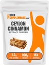 BulkSupplements.com Cinnamon Bark 추출물 분말 - Ceylon Cinnamon Supplement, 초본 보충 - Vegan & Gluten 무료, 봉사 당 1.2g, 100g (3.5 oz) (팩 1)