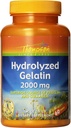 Thompson Hydrolyzed Gelatin 2000mg | 건강한 세포 및 손톱 지원을위한 Bovine-Sourced Protein & Collagen | 향상된 흡수 | 60 정제 | 2 팩