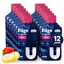 UCAN Edge Energy Gel Shots, Strawberry Banana (12, 2 Ounce Packets) 실행, 훈련, 운동, 피트니스, 사이클링, 크로스핏 | 슈가프리, Vegan, & Keto Friendly Energy