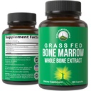 Peak Performance Grass Fed Bone Marrow - 전체 뼈 추출물 보충 180 캡슐 Superfood Pills Rich in Collagen, 비타민 및 아미노산. Bone Matrix, Marrow, Cartilage에서. Ancestral 정제