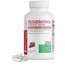 Bronson Resveratrol 500 Complex 표준화 된 Trans-Resveratrol + 포도 씨앗 & 레드 와인 추출, 250 캡슐