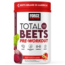 FORCE FACTOR Total Beets Pre-Workout Powder to Boost Energy & Endurance, 증가 강도 및 혈액 흐름 및 펌프, 니트로 산화물 보충 Beet Root Powder, Fruit Punch, 30 서빙