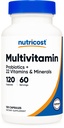 Probiotics 120 채식 캡슐이있는 Nutricost Multivitamin - 비타민 및 미네랄로 포장