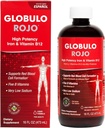 Globulo Rojo 철 보충 - 높은 Potency Iron & B 비타민 (비건) (1 팩)를 가진 액체 규정식 보충교재