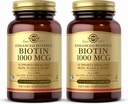 Solgar Biotin 1000 mcg, 250 식물성 캡슐 (팩 2) - 건강한 피부, 손톱 및 헤어 - 에너지 대사 - 향상된 효능 - 비 GMO, Vegan, 글루텐 무료, 낙농장 무료, 고셔 - 500 서빙
