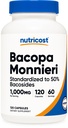 Nutricost Bacopa Monnieri 1,000mg, 120 캡슐 (60 인분) - 비 GMO, 글루텐 무료 및 채식 친화적 인