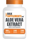 BulkSupplements.com 알로에 베라 캡슐 - 알로에 베라 추출물, 알로에 베라 보충 - 초본 보충, 글루텐 무료, 서빙 당 1 캡슐, 240 Veg 캡슐 (팩 1)
