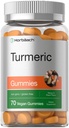 Horbäach Turmeric Gummies | 70 개 | 망고 & 복숭아 맛 | Ginger가있는 Turmeric Curcumin | Vegan Non-GMO 및 글루텐 무료 보충