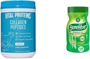 Vital Proteins Unflavored Collagen Peptides (24 Oz) & Benefiber Prebiotic 섬유 보충교재 Unflavored (17.6 Oz)