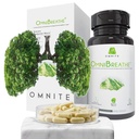 OMNIBREATHE Respiratory Wellness Lung Supplement, Quit smoke Aid Support Quit smoke, Lungs Detox for Smokers, Mullein Leaf Extract for Lungs Clear Mucus,60 Veg Capsules