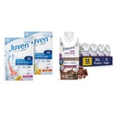 부상 치유 지원을 위한 Juven Therapeutic 영양 음료 혼합 분말은 교원질 단백질 & Ensure 최대 단백질 우유 초콜렛 영양 Shake, 30g 단백질, 1g 설탕, 4g 안락 섬유 혼합을 포함합니다