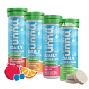 Nuun Vitamins Electrolyte Tablets with Vitamin D, C, E, A, & B6, Folic Acid, Magnesium & 4 Other Essential Electrolytes, 글루텐 프리 & 비건, 혼합 과일, 4 팩 (48 서빙 총)