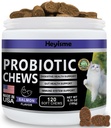Cat Probiotic, Gut 및 면역 건강을 위한 Chews, 고양이 소화 지원, 건강한 소화, 고양이 변비 및 Diarrhea 기복 (120 알약, 살몬)를 위한 고양이 Probiotic 보충교재