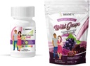BariatricPal Duodenal Switch 완전한 30 일 공급 비타민 팩 (Iron-Free 캡슐 칼슘 Citrate Probiotics와 부드러운 Chews - 야생 포도)
