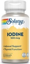 Solaray Iodine 500 mcg | 건강한 갑상선 기능, 대사, 초점 및 에너지 지원 | 비 GMO, Vegan | 30 VegCaps | 2 팩