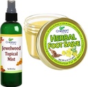Jewelweed Topical Mist 8 Oz 및 초본 발 Salve 4 Oz - 매일 즐길 수있는 Easier를 만들기위한 솔루션