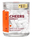 Cheers Protect | L-Cysteine + DHM의 음료용 Daily Liver Supplement | 30 복용량 | Cysteine, Dihydromyricetin, Milk Thistle, Prickly Pear, B-Vitamins, Ginger