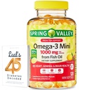 물고기 기름 1000 mg, 120 조사, 규정식 보충교재, Luall's 45 Diabetes를 가진 Omega 3 소형 Softgels 뭉치에서 봄 밸리 Omega-3 소형 해독