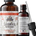 Licorice Tincture의 유기 Licorice 추출물 (Glycyrrhiza Glabra)는 뿌리, 찬 압박한 유기 식물성 글리세린 2개 oz, 670 mg에 있는 초본 보충교재, 비 GMO를 말렸습니다