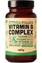 사파이어 Vegan 비타민 B Complex - 필수 B 비타민 B1, B2, B3, B5, B6, B7, Folate, B12-60 모자를 가진 전체적인 음식 혼합
