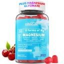 마그네슘 Gummies 400mg | 마그네슘 글리세라이드, 말레이트, 시트레이트, 타우레이트, 산화물 등의 8가지 형태 | Ashwagandha Extract, D3 & B12 Calm, Zzz, Mood, Muscle Cramp - Vegan 60 Cts