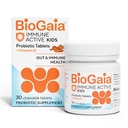 BioGaia Immune Active Kids | 프로바이오틱스 + 비타민 D | 소화 및 면역 건강에 관한 | 나이 3+ | 알레르기, 유제품, 유제품, 글루텐 무료 | 소아과이스트 | 30일 공급 | 오렌지 맛있게