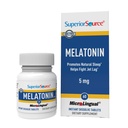 우수한 소스 Melatonin 5 mg - 성인을위한 건강한 수면 지원 보충 - Chamomile Aids Relaxation & Restful Sleep - 60 Sublingual Dissolve Tablet