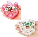 Pill 주최자, 2 팩 알약 상자, 작은 알약 케이스, Medicine Pill 주최자 1 일, 주간 알약 주최자, 알약 용기, 알약 홀더, 매일 알약 주최자 여행 알약 주최자 7 일 (레드 & 화이트)