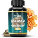 Organic Irish Sea Moss Capsules - Advance Formula, Bladderwrack 및 Burdock Root가있는 Raw Wildcrafted Seamoss Supplement - 180 알약 - 미국에서 만든