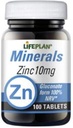 Lifeplan 10mg 아연 Gluconate 요소 - 100 정제 팩