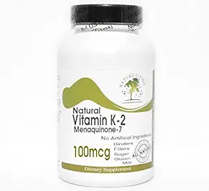 자연적인 비타민 K-2 100mcg Menaquinone-7~200 캡슐 - 첨가물 없음 ~ Naturetition 보충교재