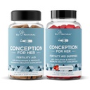 그녀의 캡슐 & Gummies 번들을 위한 Eu 자연적인 개념 – 원조 Ovulation, Hormonal 균형, & 일정한 주기 – 60의 캡슐 + 75 Strawberry 풍미 Gummies