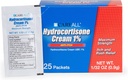 CareAll Hydrocortisone 크림 1% (25 팩), 0.9gr 포일 소포. Max Strength Formulation, Anti-Itch Rash Skin Cream Relieves Itching, Eczema, Insect Bites, Poison Ivy 및 Psoriasis