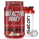 iSatori Bio-Active Whey Protein Powder - 바닐라 Swirl (30 서빙) & iSatori Classic Blender Bottle (빨간색 정상을 가진 명확한 병)