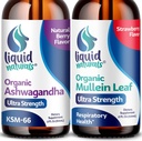 LABSRX Mullein 잎 낙하물, 2 Fl. Oz - Ashwagandha Drops 2000mg