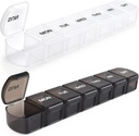 큰 주간 알약 주최자 2 팩, 매일 비타민 상자 7 XL Compartment, Cod Liver 기름 보충교재를 위한 여행 친절한 약 조직자