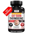 Kaya Naturals Oxy Burn - 활동적인 생활을위한 열성 초본 공식 - Non-GMO & 글루텐 - 무료 180 카운트