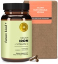 Energy, Focus 및 Immunity Support를 위한 비타민 C를 가진 남자 & 여자를 위한 미래 종류 Vegan 철 보충교재 - 30 일 공급, 1개의 캡슐 일 (유리병에 있는 30ct)