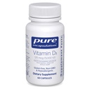 순수한 캡슐에 넣기 비타민 D3 125 mcg (5,000 IU) - Bone, 합동, Breast, 심장, 콜론 및 면역 건강*를 지원하는 보충교재 - 비타민 D - 60의 캡슐에 넣기