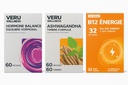 Veru Wellness Hormonal Balance for Women Compete 번들 - Myo-Inositol & D-Chiro, Ashwagandha, Energy - PMS, Mensural, Mood - 스트레스와 에너지 (2 개월)