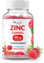 아연 50mg Gummies - 채식주의, GMO 무료 및 글루텐 무료 비타민 - 훌륭한 맛 귤 - 성인 다이어트 보충 - 60 카운트 [30 복용량]