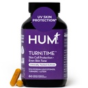 HUM Turn Back Time Turmeric Supplement for Youthful Looking skin support with Green Tea Extract, Lutein & Polyphenols, 피부 관리 노화 및 콜라겐 지원 캡슐 for Even Tone, 60 Vegan 캡슐