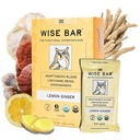Reishi, Lions Mane & Ashwagandha, Organic Vegan & Gluten Free Snacks for Natural Focus, Energy & Immunity Support, Lemon Ginger flavor, 12 카운트에 대한 Wise Bar Adaptogen Mushroom Nutrition Bar