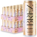 BREZ FLOW Lion 's Mane Mushroom 음료, 48 팩, 비 주입, Adaptogens, Relieving, Uplifting, Social, Sparkling Lemon Elderflower Tonic 12 Fl oz