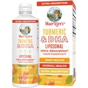 MaryRuth Organics | Liposomal Turmeric & DHA | Curcumin | Ginger Root Oil | Algal DHA & Vitamin E | Cognitive Function | Mood Support | 관절 건강 | 액체 보충 | 15.22 oz