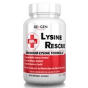 Re+Gen Nutrition Lysine Rescue, Amino Acid Supplement for Stronger Immune Health & Collagen Synthesis in Women & Men, 입술 및 피부 건강을 촉진, 자연, 순수한 L-lysine, 90 캡슐, 45 일 공급